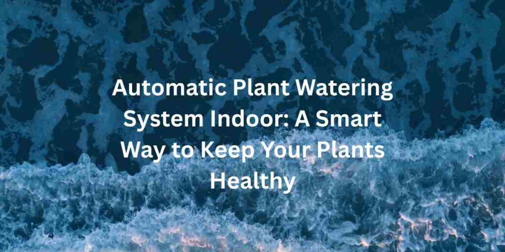 Automatic Plant Watering System Indoor: A Smart Way to Keep Your Plants Healthy